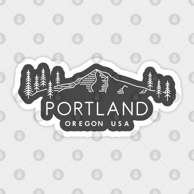 Portland Oregon usa Sticker by Vectographers